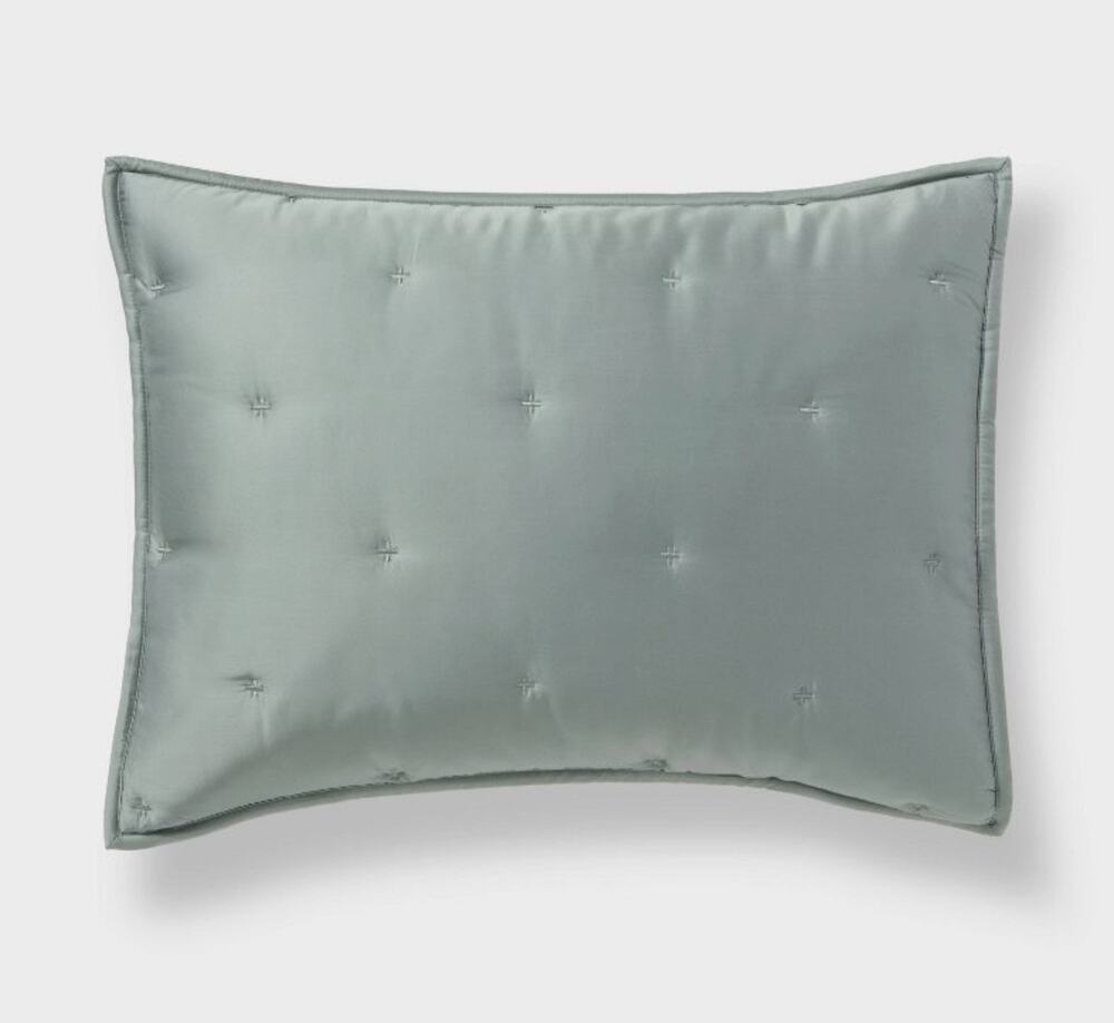 Set of Two King Size Pillow Shams, Light Teal Green - Threshold